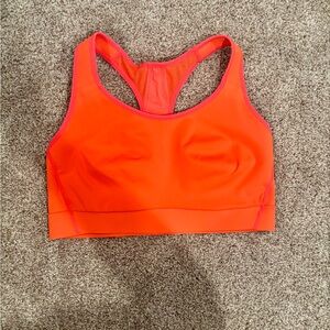 Athleta Orange Sports Bra Medium Support Moisture-Wicking